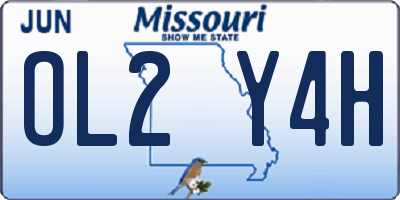 MO license plate OL2Y4H