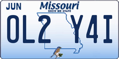 MO license plate OL2Y4I