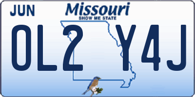 MO license plate OL2Y4J