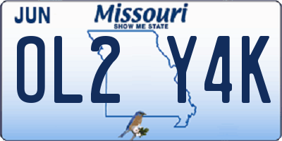 MO license plate OL2Y4K