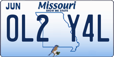 MO license plate OL2Y4L