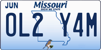 MO license plate OL2Y4M