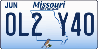 MO license plate OL2Y4O