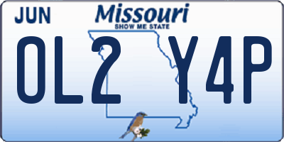 MO license plate OL2Y4P