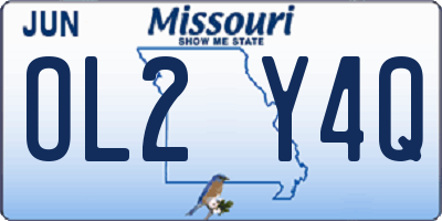 MO license plate OL2Y4Q