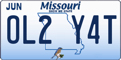 MO license plate OL2Y4T