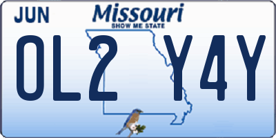 MO license plate OL2Y4Y