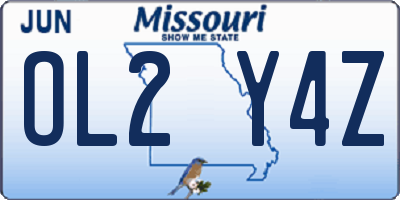 MO license plate OL2Y4Z