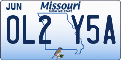 MO license plate OL2Y5A
