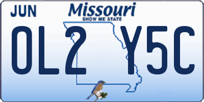 MO license plate OL2Y5C