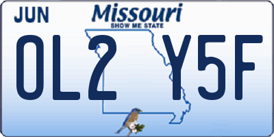 MO license plate OL2Y5F