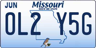 MO license plate OL2Y5G