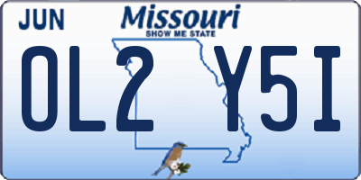 MO license plate OL2Y5I