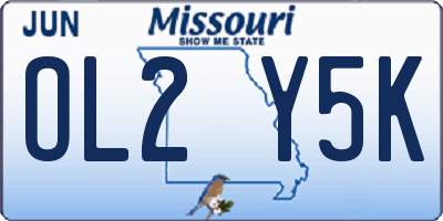MO license plate OL2Y5K