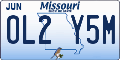 MO license plate OL2Y5M