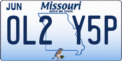 MO license plate OL2Y5P