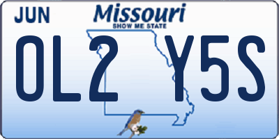 MO license plate OL2Y5S