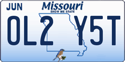 MO license plate OL2Y5T