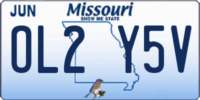 MO license plate OL2Y5V
