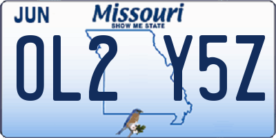 MO license plate OL2Y5Z