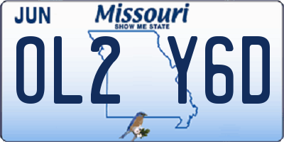 MO license plate OL2Y6D