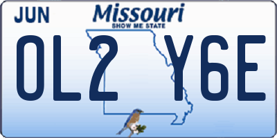 MO license plate OL2Y6E