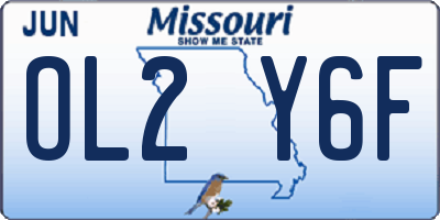 MO license plate OL2Y6F