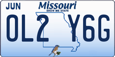 MO license plate OL2Y6G