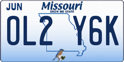 MO license plate OL2Y6K