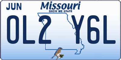 MO license plate OL2Y6L