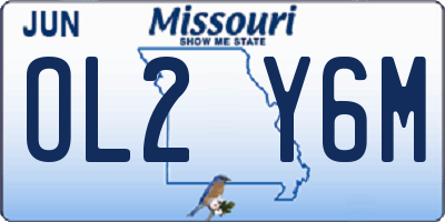 MO license plate OL2Y6M
