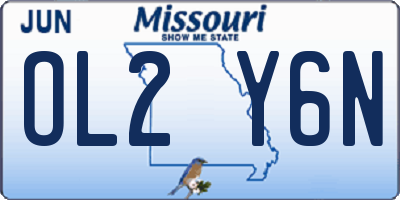MO license plate OL2Y6N