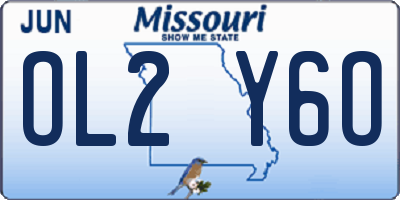 MO license plate OL2Y6O