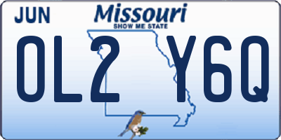 MO license plate OL2Y6Q