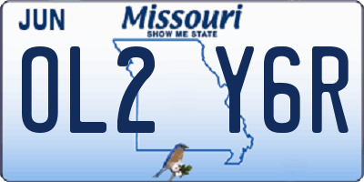 MO license plate OL2Y6R