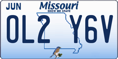 MO license plate OL2Y6V