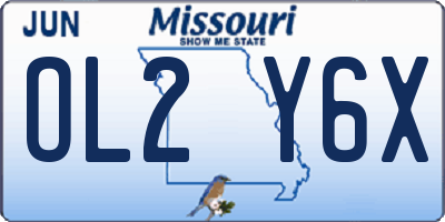 MO license plate OL2Y6X