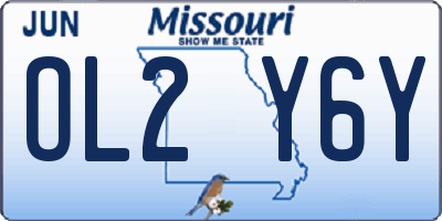 MO license plate OL2Y6Y