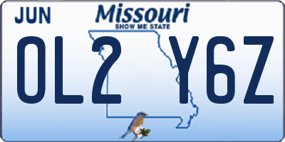 MO license plate OL2Y6Z