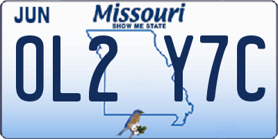 MO license plate OL2Y7C