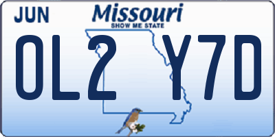 MO license plate OL2Y7D