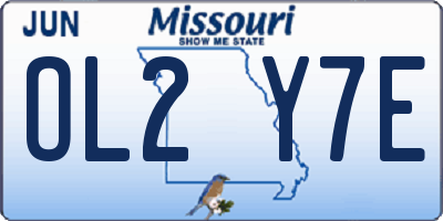 MO license plate OL2Y7E
