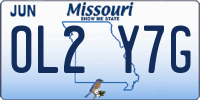 MO license plate OL2Y7G
