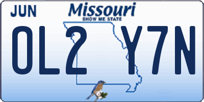 MO license plate OL2Y7N