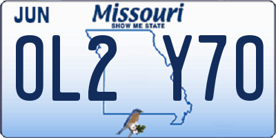 MO license plate OL2Y7O