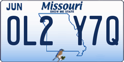 MO license plate OL2Y7Q