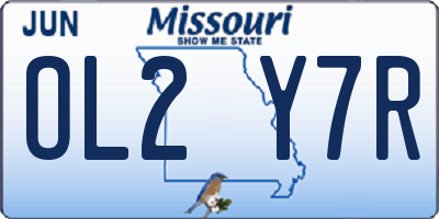 MO license plate OL2Y7R