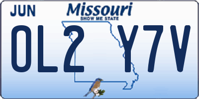 MO license plate OL2Y7V