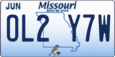 MO license plate OL2Y7W