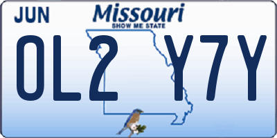 MO license plate OL2Y7Y